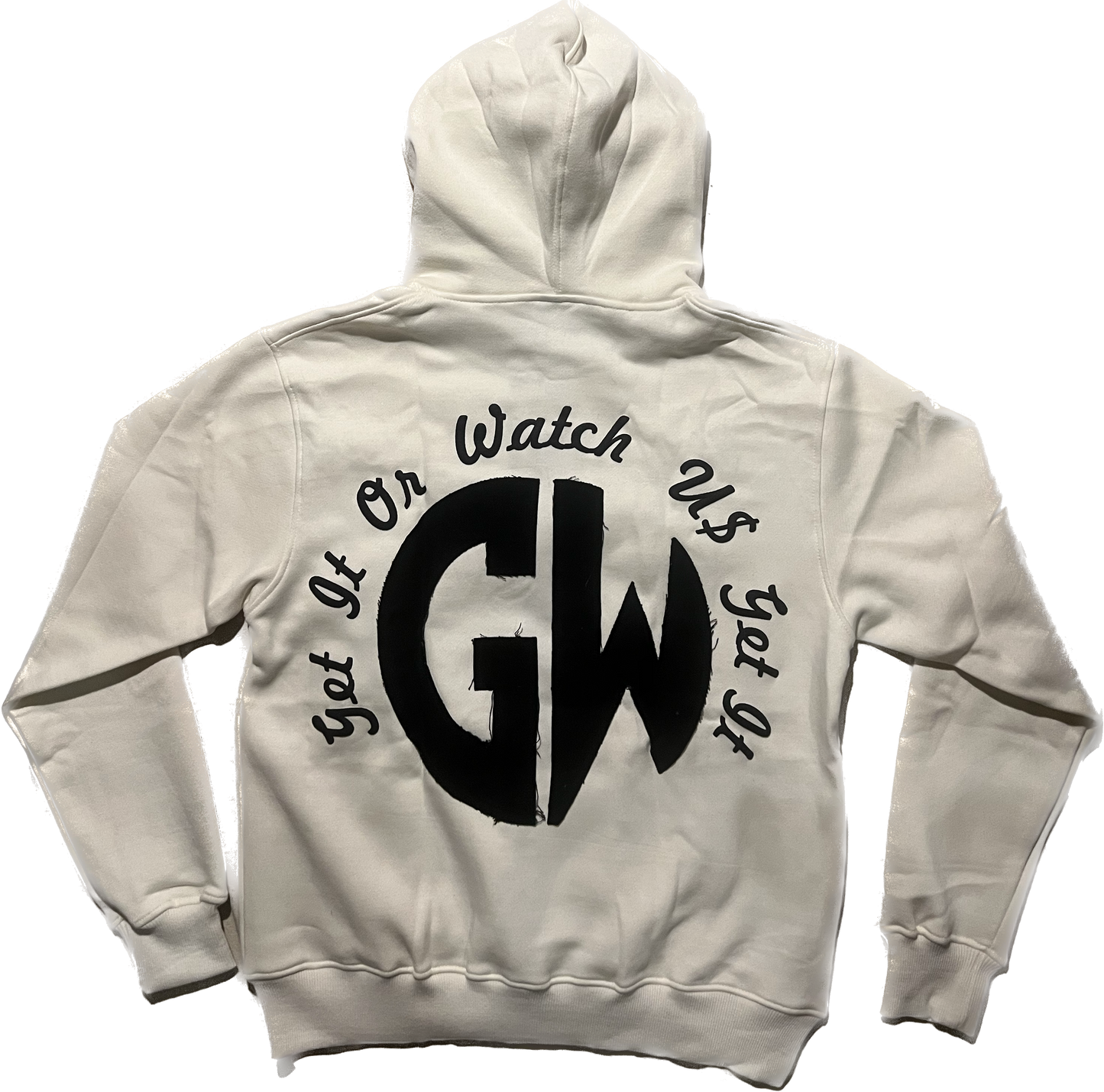 GW Distressed Back Hoodie (Cream)
